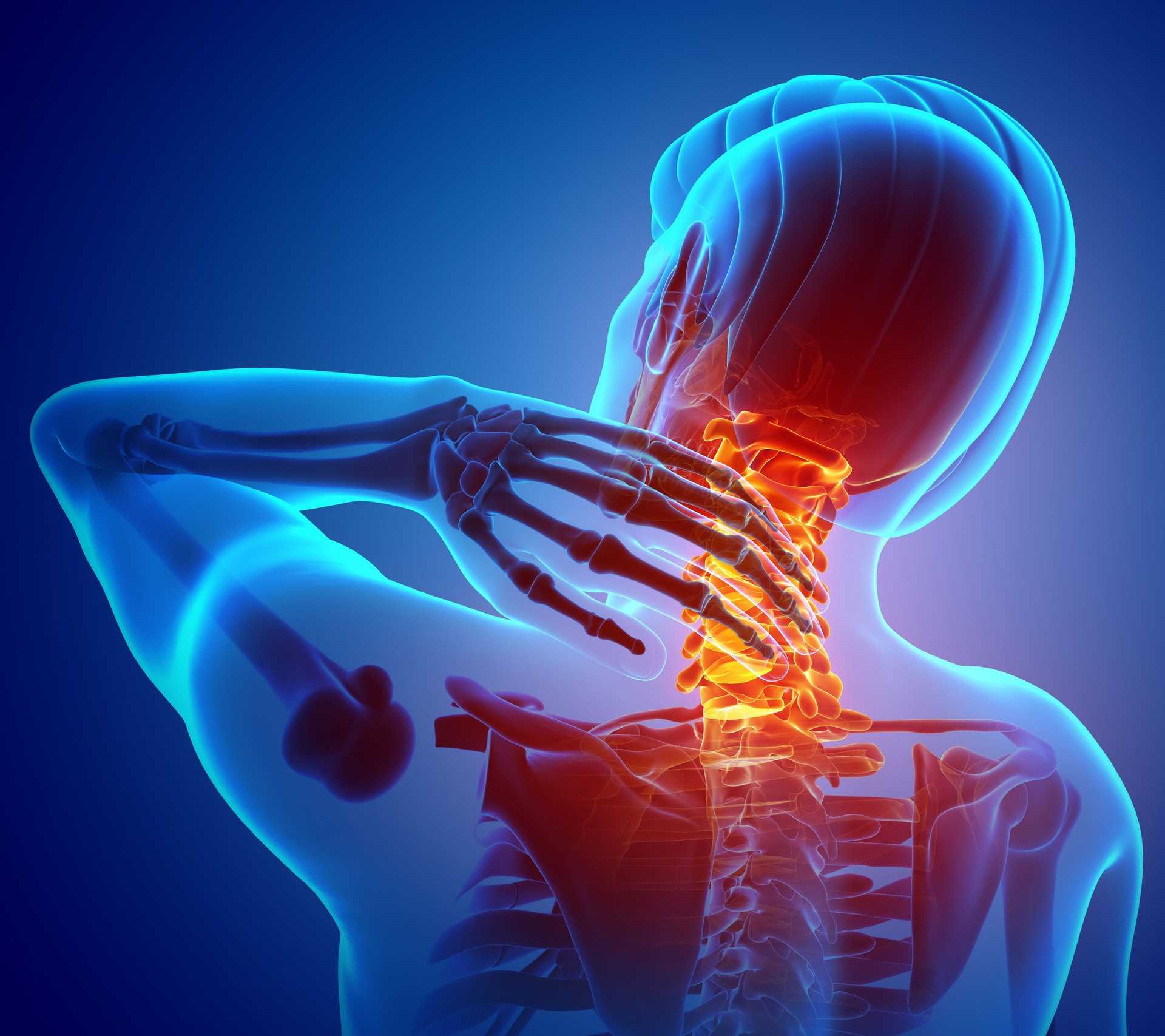 Male Feeling the Neck Pain